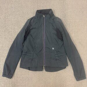 Lululemon Jacket 4 Woven Faded Black Lightweight Outdoor Outerwear Short Zip Up